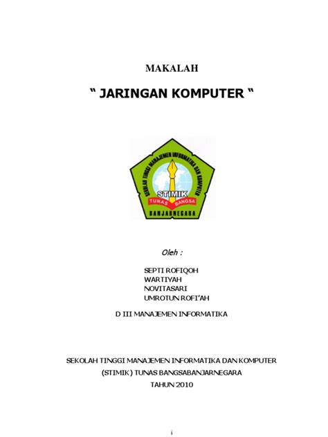 Cara menulis makalah di lembar folio : Microsoft Word - Makalah Jaringan Komputer
