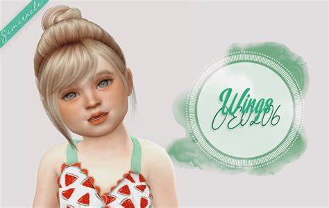 Simiracle Wings Oe0206 Hair Retextured Toddler Version Sims 4 Hairs
