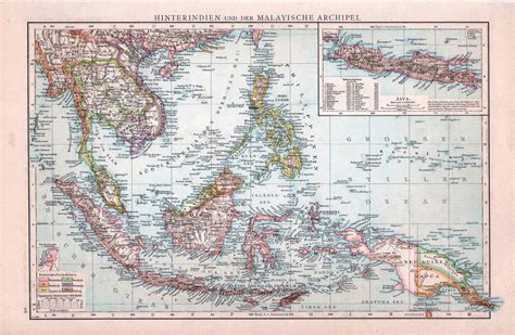 Indonesia 1886 Old Maps Map Vintage World Maps