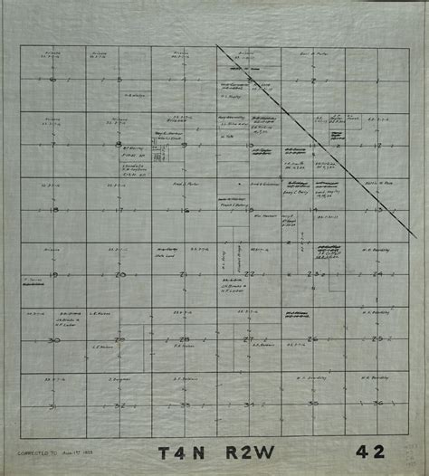 1923 Maricopa County Arizona Land Ownership Plat Map T4n R2w Arizona