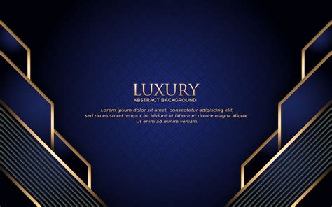 Premium Vector Luxury Dark Blue Background With Geometric Shape And