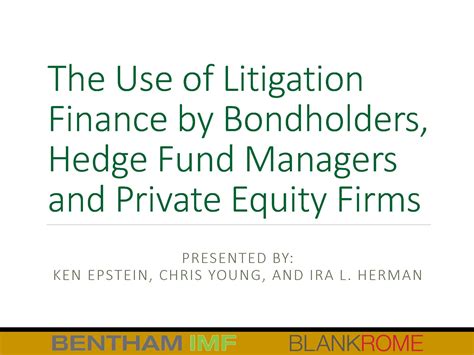 The Use Of Litigation Finance By Debt And Equity Investors To Enhance