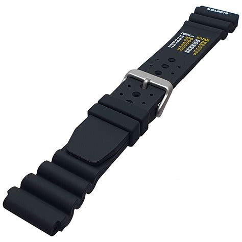 Silicone Watch Strap Black Divers Nd Limits Sizes 18mm 24mm Ebay