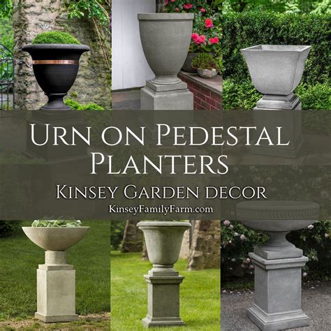 We're open 7 days a week so shop online now or call 0121 355 7701 for free advice. Kinsey Garden Decor cast stone Urn Planter on Pedestal ...