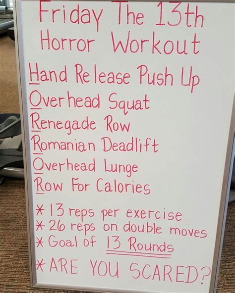 Friday 13th Horror Wod Fun Workouts Body Workout At Home Floor Workouts