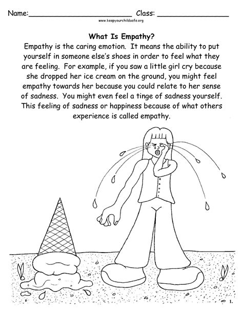 Empathy Kindergarten Worksheet