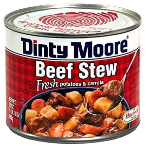Dinty moore beef stew is the hard working and hearty canned food that tastes great over biscuits, noodles and pot pie. Amazon.com : Dinty Moore Beef Stew, 24 oz (1lb. 8 oz)680g ...