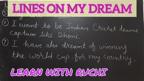 Few Lines On My Dream To Be A Cricketer In English Short Essay On My