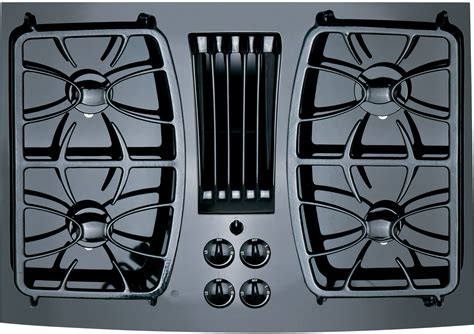 Ge Pgp989dnbb 30 Inch Gas Downdraft Cooktop With 330 Cfm 4 Sealed
