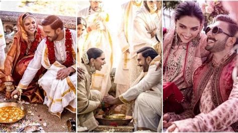 Deepika Padukone Ranveer Singh Share Latest Wedding Pics From Haldi Mehendi Anand Karaj