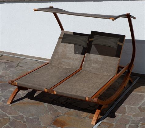 Die doppelliege hat masse länge: Doppel - Sonnenliege TULUM-BRAUN/BRONZE extrabreit für 2 ...