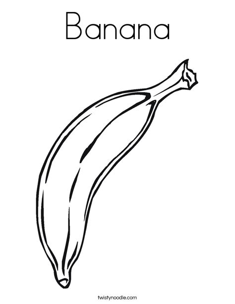 Banana Coloring Page At GetColorings Free Printable Colorings