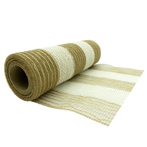 Shop For The White And Natural Striped Mesh By Celebrate It™ At Michaels