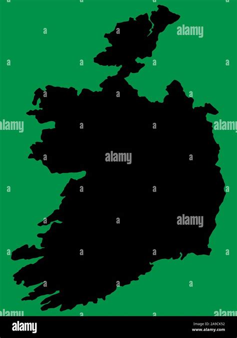 Map Silhouette Of Ireland Vector Illustration Eps 10 Stock Vector Image