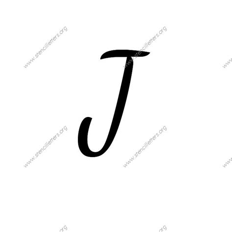 Cursive letter j cutout on full sheet of paper. 1950s Cursive Script Uppercase & Lowercase Letter Stencils A-Z 1/4 to 12 Inch Sizes | Stencil ...