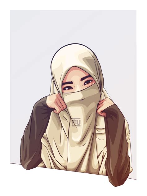 Wanita Berhijab Kartun Muslimah Bercadar Cantik Top 100 Gambar Kartun Riset