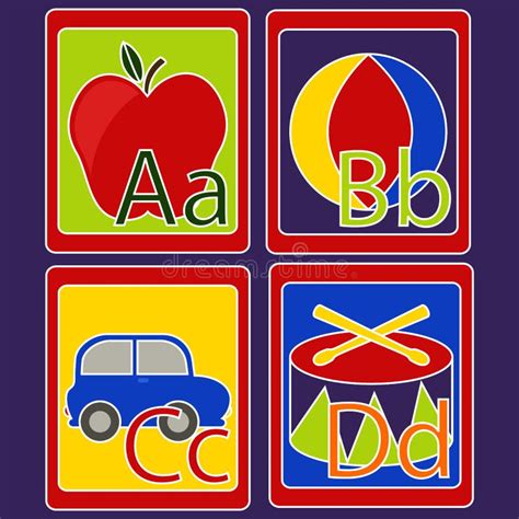 Alphabet Flash Card Apple Stock Illustrations 93 Alphabet Flash Card
