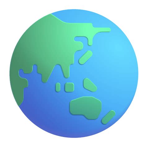 Globe Showing Asia Australia 3d Icon Fluentui Emoji 3d Iconpack