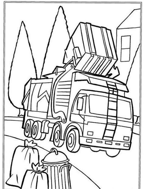 Garbage Truck Coloring Page Free Garbage Truck Coloring Pages