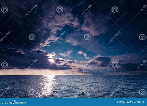 Seascape Sea Horizon And Sky Stock Photo Image Of Beautiful