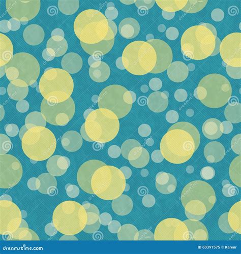 Teal And Yellow Transparent Polka Dot Tile Pattern Repeat Backgr Stock