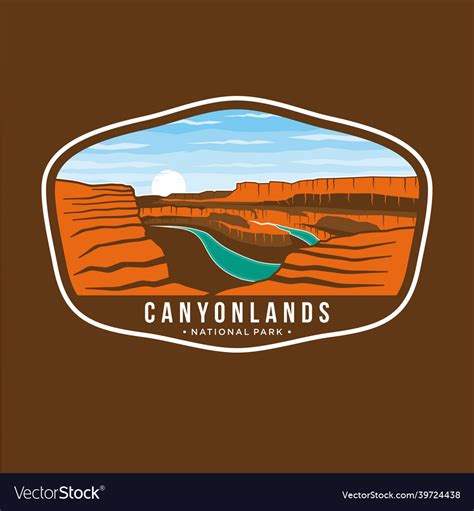 Canyonlands National Park Emblem Patch Logo Vector Image