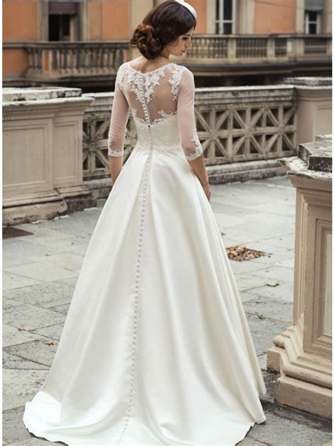 Abiti da sposa nuova collezione 2021. Abito da Sposa Economico con gonna ampia in Raso morbido e ...