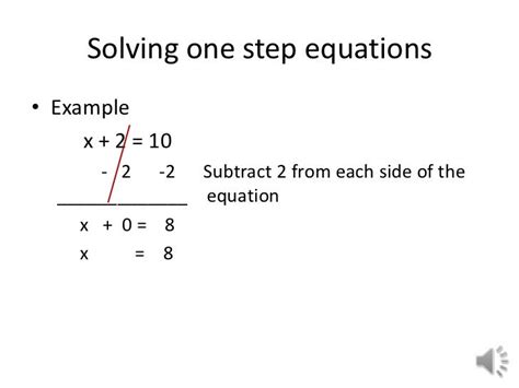 One Step Equations Addition Or Subtraction