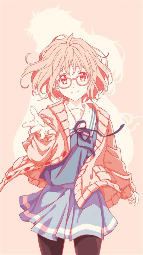 Download 720x1280 Wallpaper Short Hair Mirai Kuriyama Anime Girl Minimal Glasses Samsung