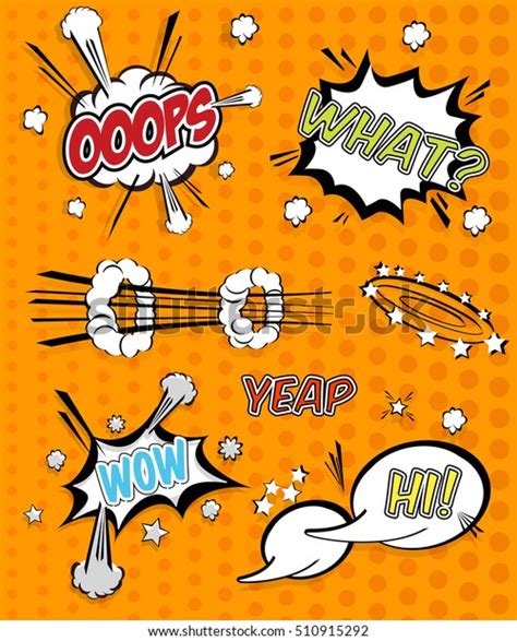 Comic Sound Effects Pop Art Vector Stock Vector Royalty Free