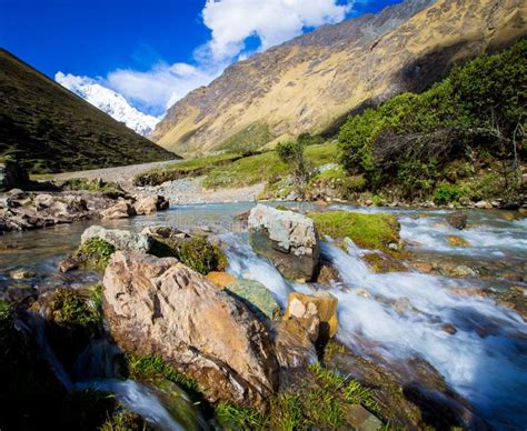 River In A Valley In The Andes Mountain Stock Image Image Of Travel