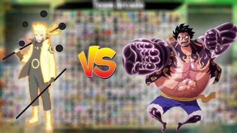 Naruto Sage Of Six Paths Vs Luffy Gear 4 Mugen Battle Youtube