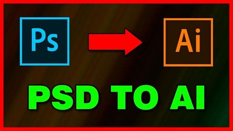 How To Convert Photoshop Psd File To Illustrator Ai 2019 Photoshop