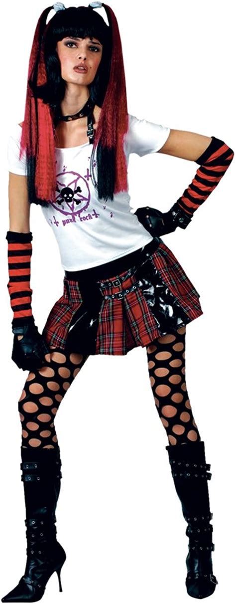 Wicked Costumes Verkleidung Punk Rocker Kostüm Für Mädchen Gr S Uk 8