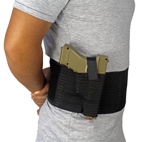 Elastic Breathable Concealed Carry Belly Band Holster With Dual Holster Carry Ebay