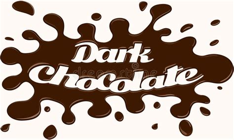 Dark Chocolate Stock Vector Illustration Of Drip Flow 98476844