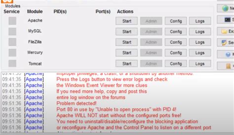 Xampp Port In Use By Unable To Open Process With Pid Devops