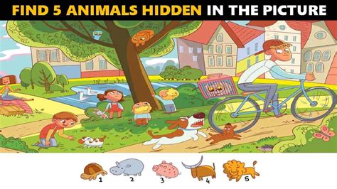 Picture Puzzle How Sharp Is Your Vision Find Hidden Animals In The