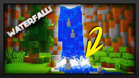 Minecraft How To Make A Realistic Waterfall Youtube