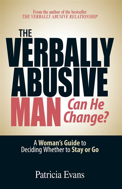 The Verbally Abusive Man Can He Change Book By Patricia Evans