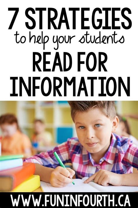 7 Strategies To Help Your Students Read For Information Reading