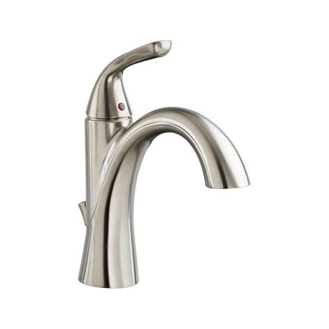 The satin nickel finish gives it a chic look and can even compliment modern. American Standard Fluent Single Hole Single-Handle ...