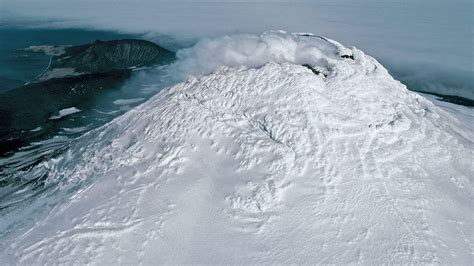 A Burning Lava Lake Concealed By A Volcanos Glacial Ice The New York