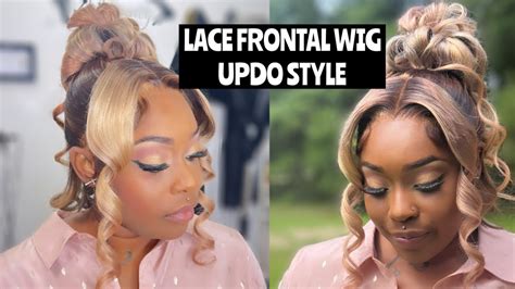 How To Updo W A Lace Frontal Wig Youtube