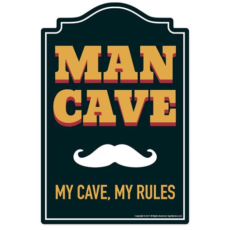 Man Cave Novelty Sign Indooroutdoor Funny Home Décor For Garages