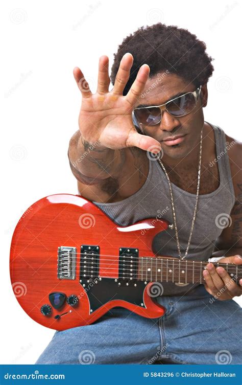 Rock Star Stock Photo Image Of Afro Artist Electric 5843296