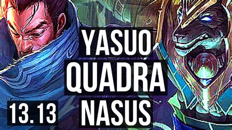 YASUO Vs NASUS TOP Quadra 2 5M Mastery Legendary 7 Solo Kills