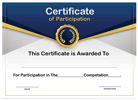 Free Printable Certificate Of Participation Templates