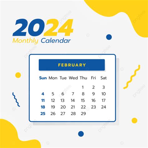 February 2024 Calendar Vector February 2024 Calendar February 2024