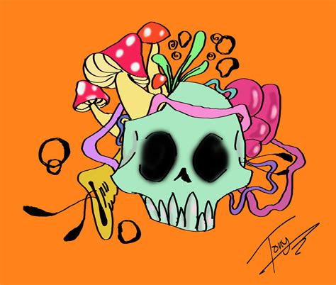 Trippy Skull By Tonysasuke9 On Deviantart